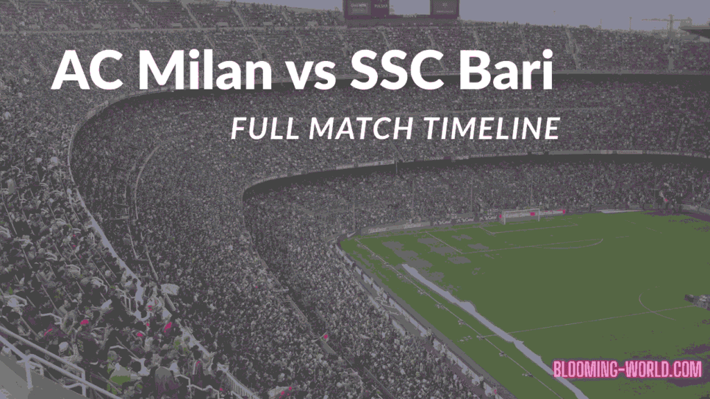 AC Milan vs SSC Bari timeline